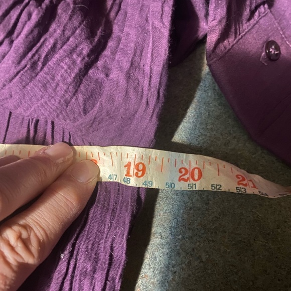 ECU - Front button top, purple,  3/4 sleeves - Picture 8 of 9